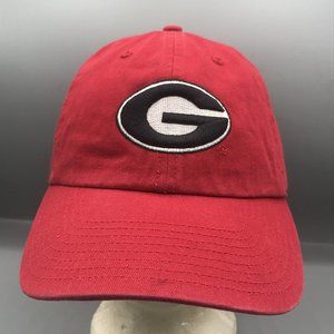 Georgia Bulldogs Hat Cap StrapBack Red Black UGA LOGO Football Adjustable Unisex